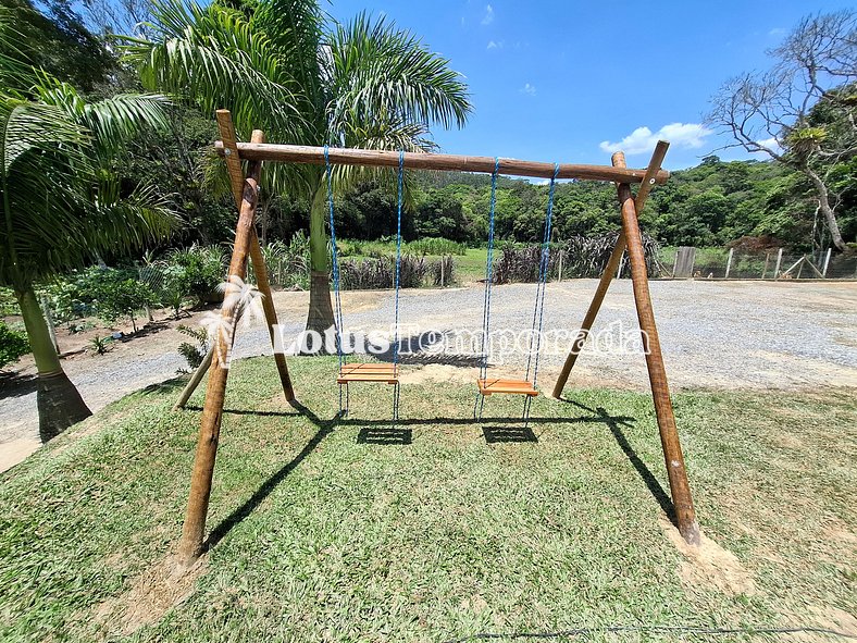 Rancho ideal para eventos com salão e piscina LT0050